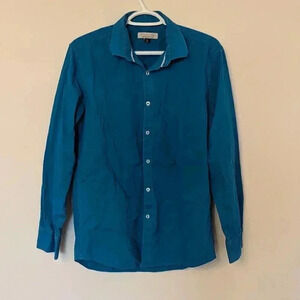 City  Life, Extesible button up shirt, Blue, Size medium
